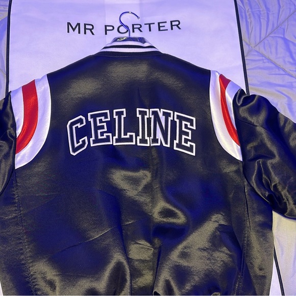 Celine bomber jacket in thick satin - Picture 4 of 7